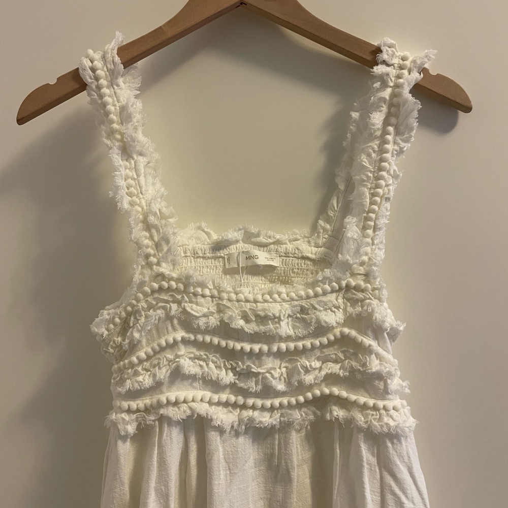 Mango White Summer Dress